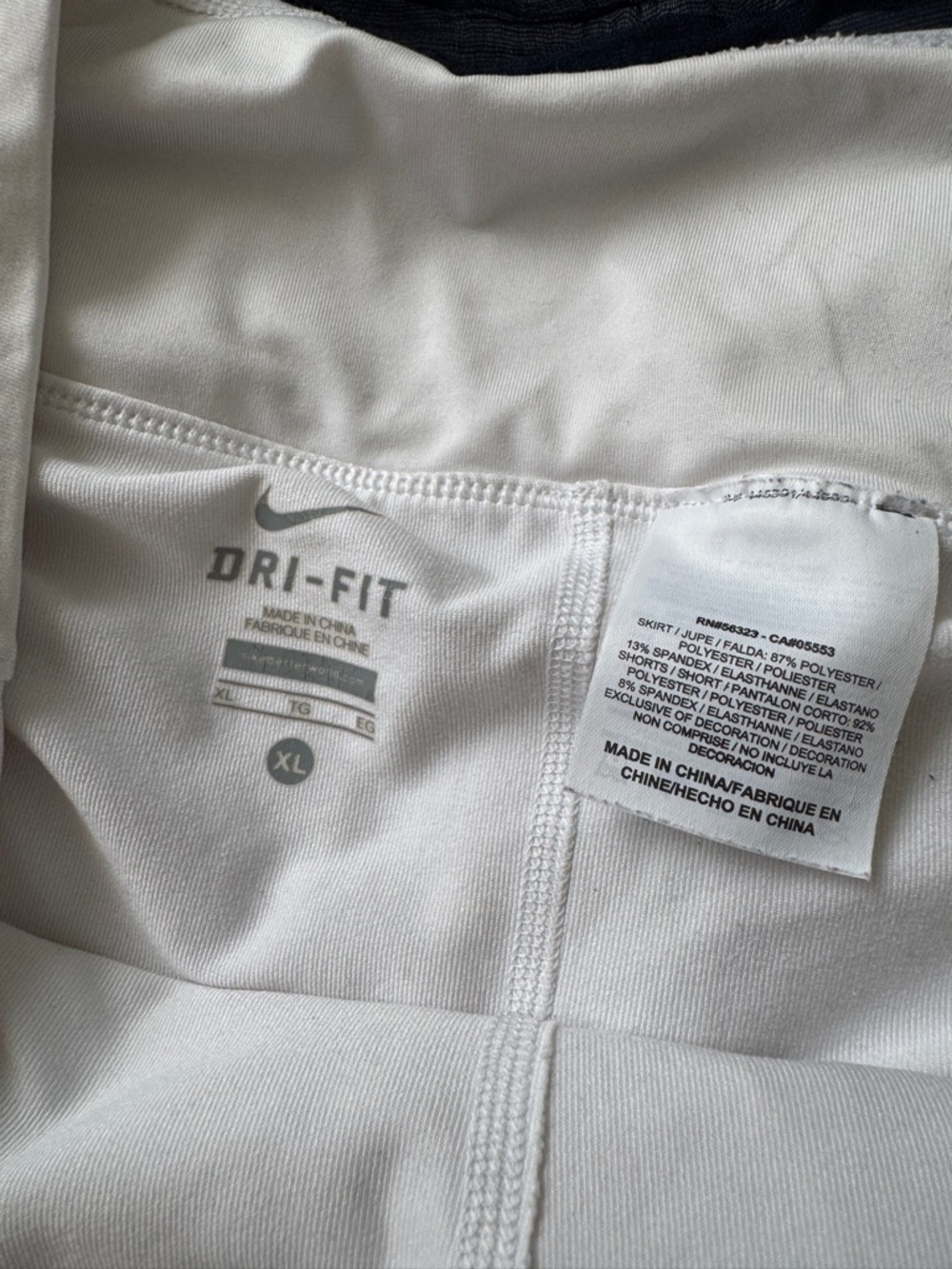 Nike Cream White Tennis Skort with Black Swoosh Size XL - Picture 5 of 6